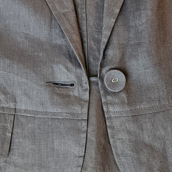 Willi Smith Linen Blazer  Women's 14 Brown Lightweight - Picture 5 of 7